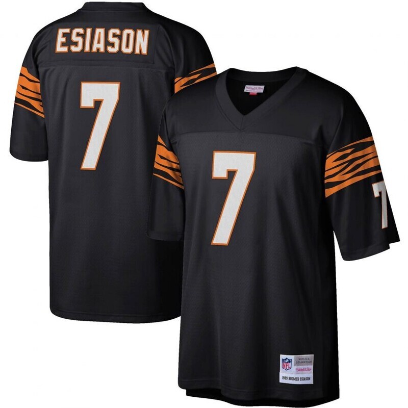 Cincinnati Bengals Boomer Esiason 1989 Men's Black Mitchell & Ness Legacy Jersey