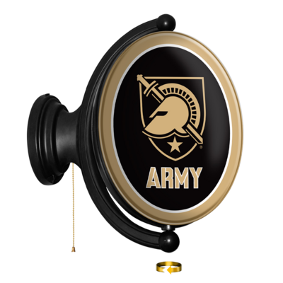 Army Black Knights Athena's Helmet Original Oval Rotating Lighted Wall Sign