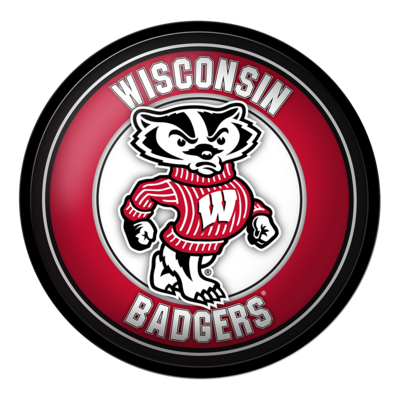 Wisconsin Badgers Mascot Modern Disc Wall Sign