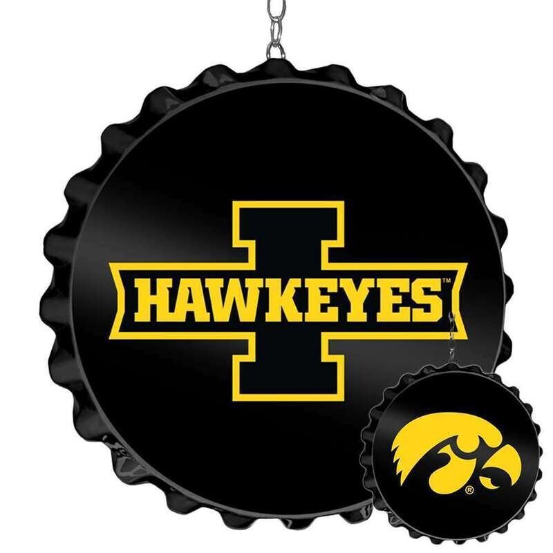 Iowa Hawkeyes Round Bottle Cap Dangler