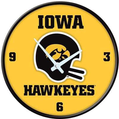 Iowa Hawkeyes VIntage Modern Disc Wall Clock