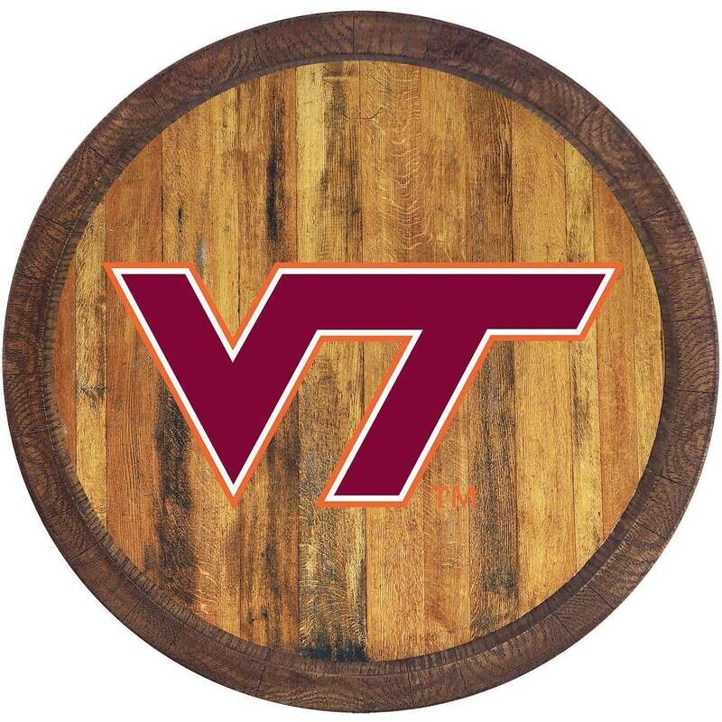 Virginia Tech Hokies "Faux" Barrel Top Sign