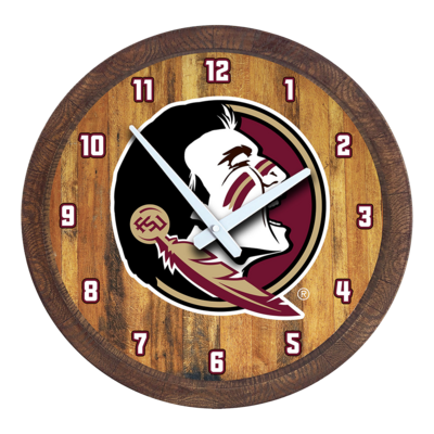 Florida State Seminoles  Florida State Seminoles "Faux" Barrel Top Wall Clock