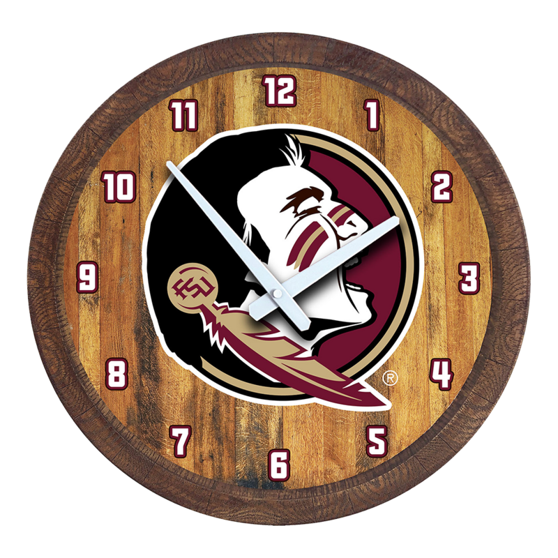 Florida State Seminoles "Faux" Barrel Top Wall Clock
