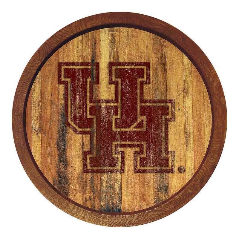 Houston Cougars Branded "Faux" Barrel Top Sign