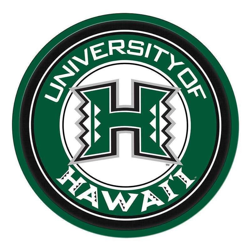 Hawaii Rainbow Warriors Modern Disc Wall Sign