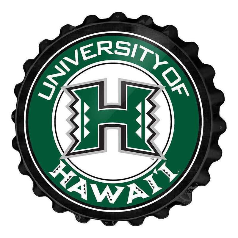 Hawaii Rainbow Warriors Bottle Cap Wall Sign