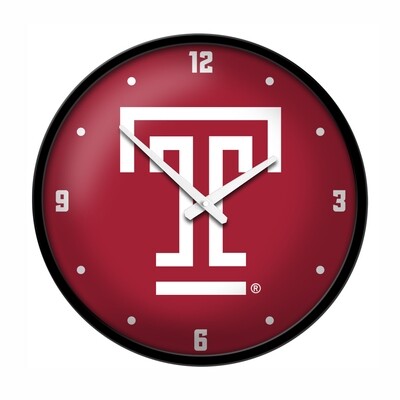 Temple Owls Logo Modern Disc Wall Clock