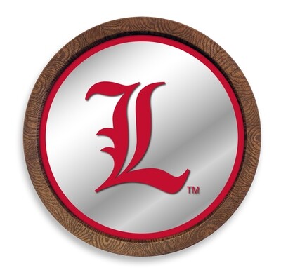 Louisville Cardinals L "Faux" Barrel Top Mirrored Wall Sign