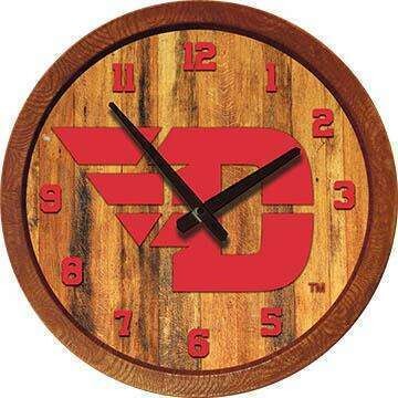 Dayton Flyers "Faux" Barrel Top Wall Clock