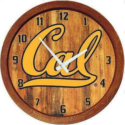 California Golden Bears "Faux" Barrel Top Wall Clock