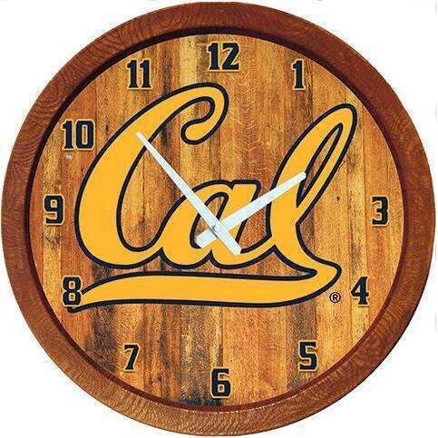 California Golden Bears "Faux" Barrel Top Wall Clock