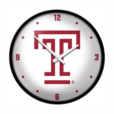 Temple Owls Logo Modern Disc Wall Clock