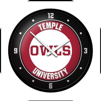 Temple Owls Owls Modern Disc Wall Clock