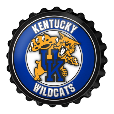 Kentucky Wildcats Mascot Bottle Cap Wall Sign