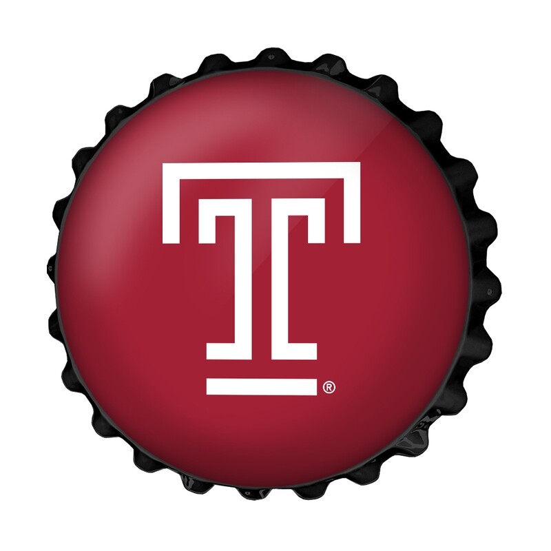 Temple Owls Logo Bottle Cap Wall Sign