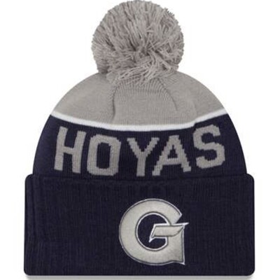 Georgetown Hoyas Men's New Era Cuffed Pom Knit Hat