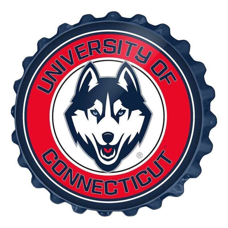 UConn Huskies Huskies Bottle Cap Wall Sign