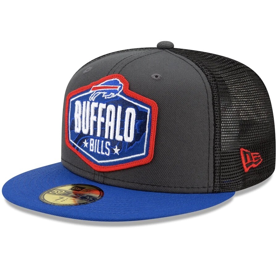 Buffalo Bills Men’s New Era Black NFL Draft 9FIFTY Snapback Adjustable Trucker Hat