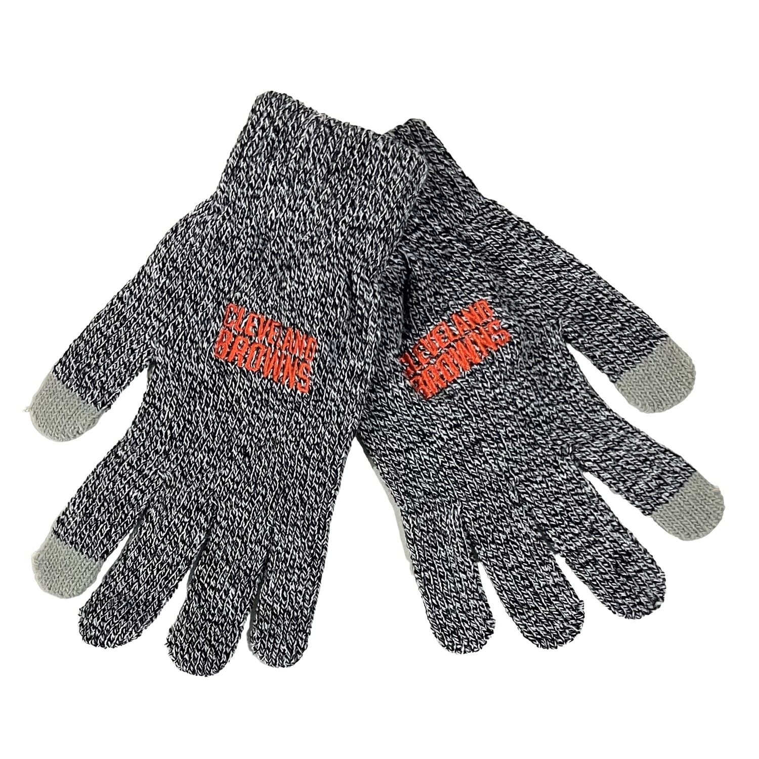 Cleveland Browns Gray Knit Acrylic Gloves W/Texting Tips