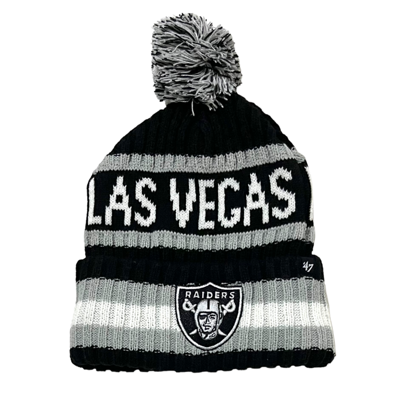 Las Vegas Raiders Men’s 47 Bering Cuffed Pom Knit Hat