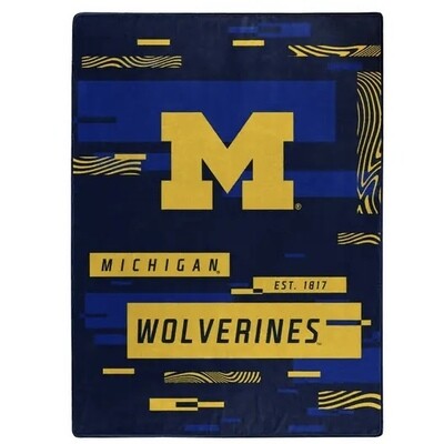 Michigan Wolverines 60" x 80" Plush Raschel Blanket