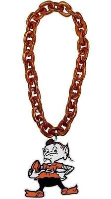 Cleveland Browns Touchdown Fan Chain 10 Inch 3D Foam Necklace