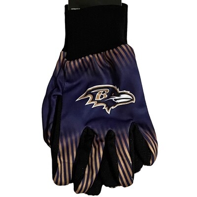 Baltimore Ravens Striped Utility Gloves