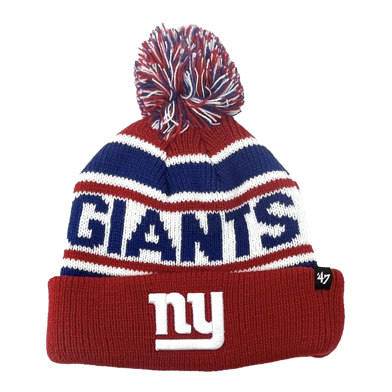 New York Giants Kids Cuffed Pom Knit Hat