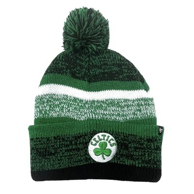 Bonnet New Era NBA Boston Celtics – Beanie Vert Foncé, Pompon, Taille Unique Homme, Neuf