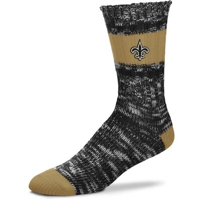 New Orleans Saints Alpine Stripes Crew Socks New Orleans Saints Alpine Stripes Crew Socks