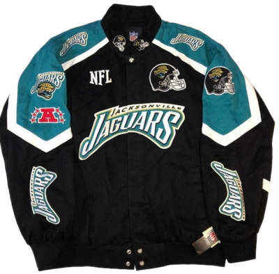 Jacksonville Jaguars Men's Embroidered Cotton Twill Jacket Jacksonville Jaguars Men's Embroidered Cotton Twill Jacket