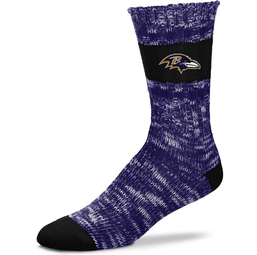 Baltimore Ravens Alpine Stripes Crew Socks