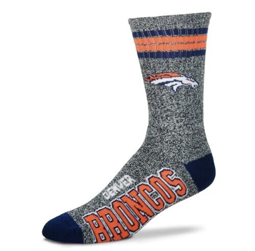 Denver Broncos Adult 5-Star Marbled Socks
