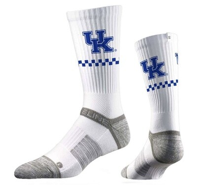 Kentucky Wildcats Men’s White Strideline Socks