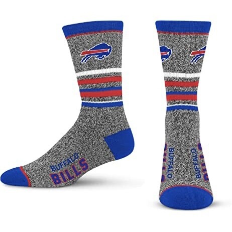 Buffalo Bills Adult 5-Star Marbled Socks