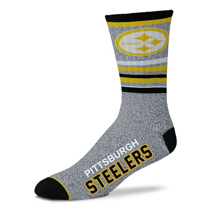 Pittsburgh Steelers Adult 5-Star Marbled Socks