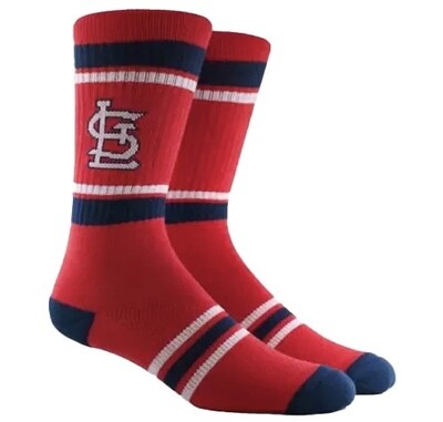 St. Louis Cardinals Men’s Parkway Stripe Crew Socks St. Louis Cardinals Men’s Parkway Stripe Crew Socks
