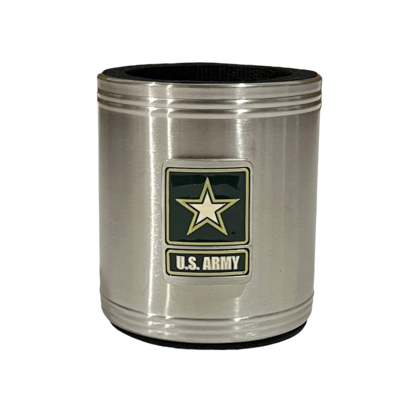 US Army Metal 12 Ounce Can Cooler Koozie