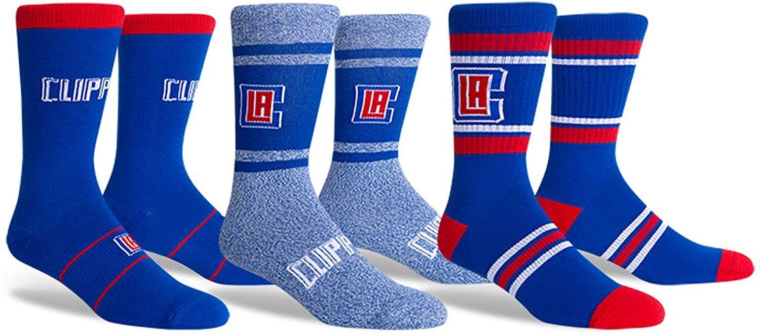 Los Angeles Clippers Men’s Baseline Socks 3 Pack