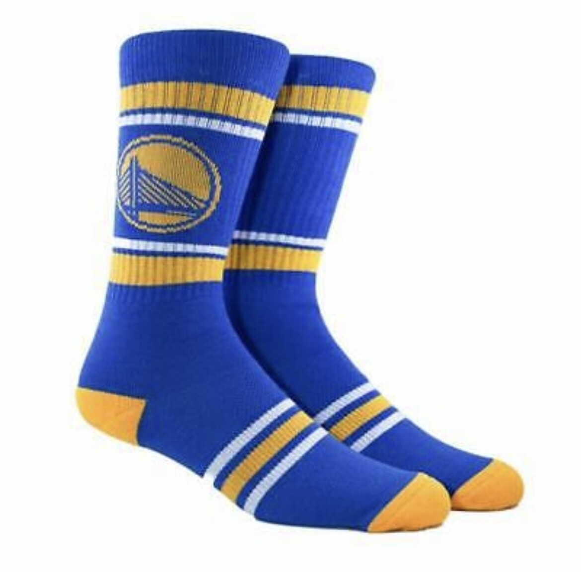 Golden State Warriors Men’s Stripe Crew Socks