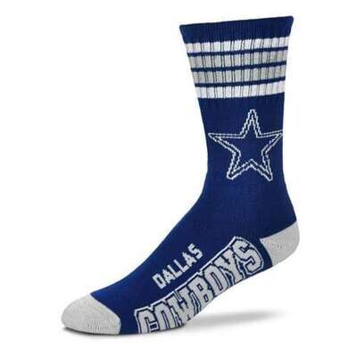 Dallas Cowboys Adult 4-Stripe Deuce Socks Dallas Cowboys Adult 4-Stripe Deuce Socks