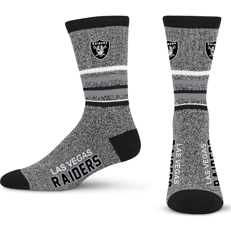 Las Vegas Raiders Adult 5-Star Marbled Socks