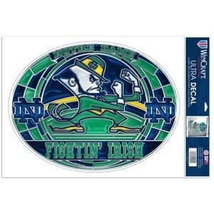 Notre Dame Fighting Irish Stained Glass 11" x 17" Ultra Decal