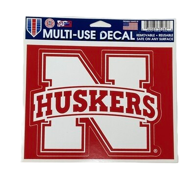 Nebraska Cornhuskers Logo 4.5” x 5.75" Multi-Use Decal Cut to Logo