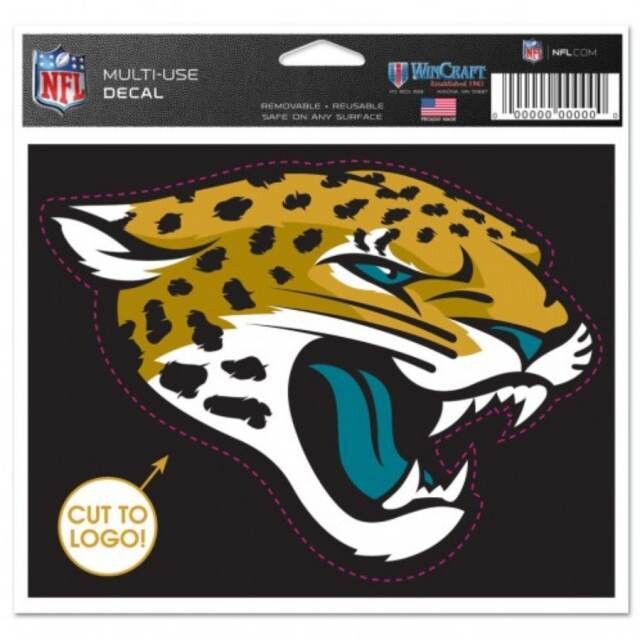 Jacksonville Jaguars 4.5" x 5.75" Multi-Use Decal Cut to Logo