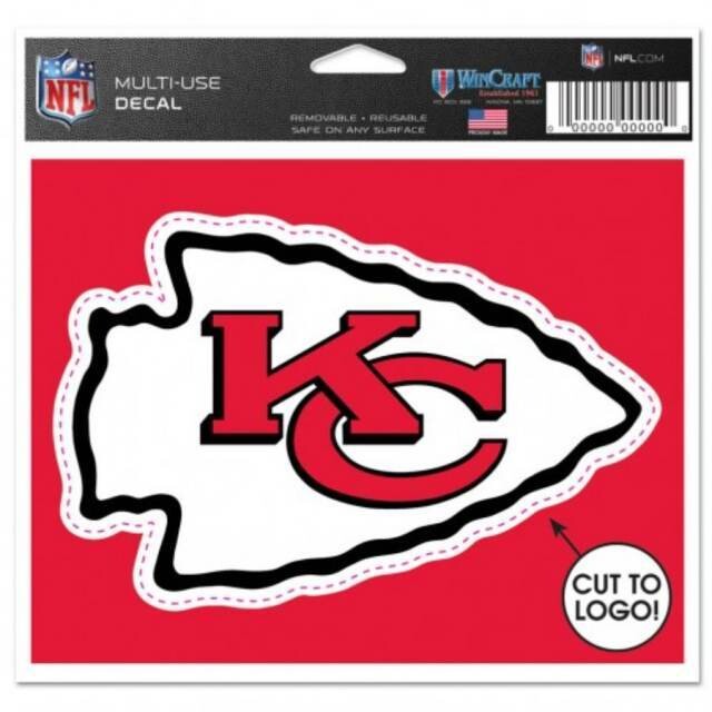 Kansas City Chiefs 4.5" x 5.75" Multi-Use Decal Cut to Logo
