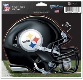 Pittsburgh Steelers Helmet 4.5" x 5.75" Multi-Use Decal Cut to Logo