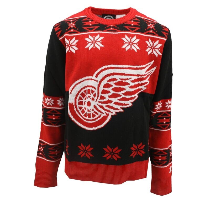 Detroit Red Wings Men’s Big Logo Ugly Christmas Sweater