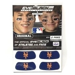 New York Mets Eye Black Vinyl Face Eye Strips Set of 2